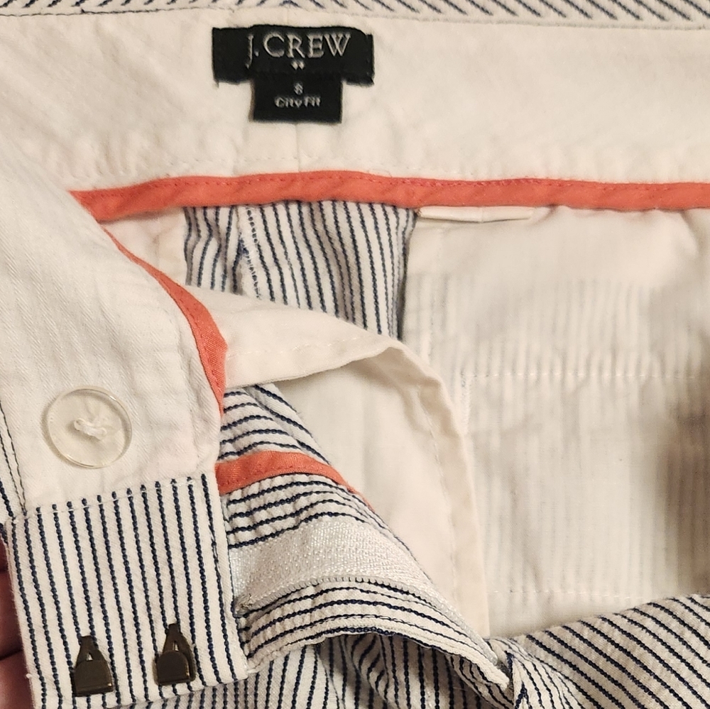 J. Crew Black and White Striped Women's Bermuda Shorts Size 8 - Picture 4 of 5
